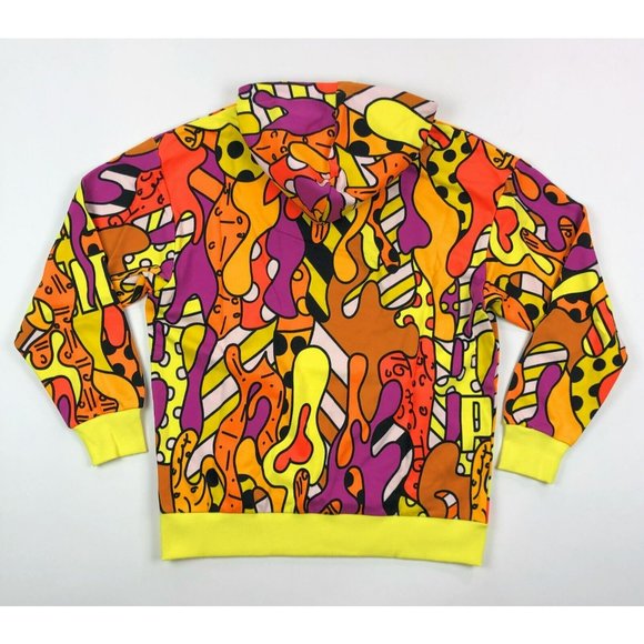 Puma x Romero Britto Art Series AOP Mens Small Yellow Pullover Hoodie Sweatshirt - Picture 10 of 12